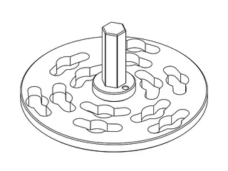 aquatherm Mitnehmerplatte f. Univ.-schälgerät – Bild 2