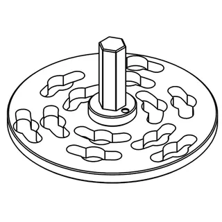 aquatherm Mitnehmerplatte f. Univ.-schälgerät