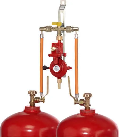 Gok 2-Flaschenanlage PN 16 mit Umschalt- ventil 4 kg/h 50 mbar mit SAV, 05076