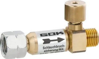 GOK ND-Schlauchbruchsicherung manuell 02853, 1/4"l, 1,5 kg/h, KN 50 mbar – Bild 2
