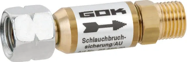 GOK ND-Schlauchbruchsicherung autom. 02850, 1/4"l, 1,5 kg/h, KN 50 mbar
