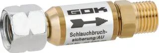 GOK ND-Schlauchbruchsicherung autom. 02850, 1/4"l, 1,5 kg/h, KN 50 mbar