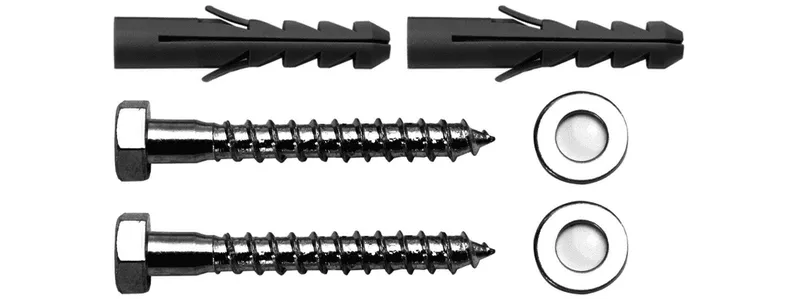 Laschenbefestigung WL 10x70 mm Typ 802 mit Unterlegscheiben und Dübel