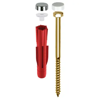 Tox WC-Befestigung Typ E 6x85mm Nr.04510152 chrom/weiß – Bild 4