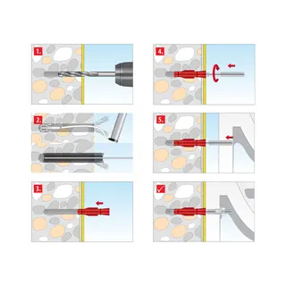 Tox Urinalbefestigung TRI-2 M10x140 Nr.04510148 weiß – Bild 3