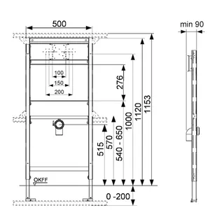 TECE Profil Waschtischmodul BH1120 für Ausgussbecken – Bild 2