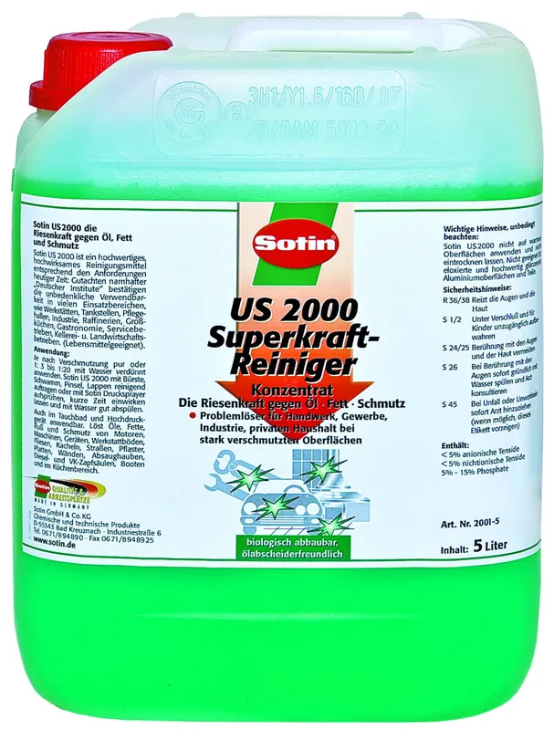 Sotin US 2000 Superkraftreiniger, Konz. 5 ltr Kanister