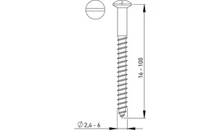 Liko-Holzschrauben 4.5 x 35 mm DIN 95 Messing verchromt VE = 200 Stück – Bild 2