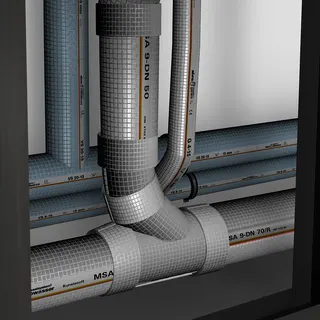 Missel Dämmung Misselsystem Abwasser MSA 9-A 90x50-87 Grad Abzweig – Bild 2