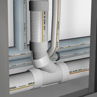 Missel Dämmung Misselsystem Abwasser MSA 9-A 100x70-87 Grad Abzweig – Bild 2