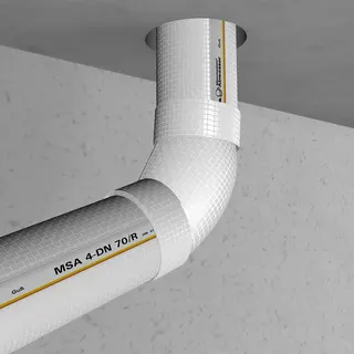 Missel Dämmung Misselsystem Abwasser MSA 9-B 70-45 Grad Bogen – Bild 2