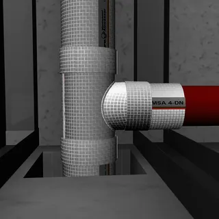 Missel Dämmung Misselsystem Abwasser MSA 4-A 40x40-45 Grad Abzweig – Bild 2