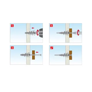 Tox Gipskartondübel GD 37-4 Nr.068101041 m.Schraube 4,5x50mm, 50St. – Bild 3