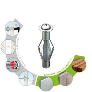 Tox Metall-Hohlraumdübel MHD-S M6x52 S Nr.035101121
