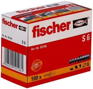 1 PAKET Fischer-Dübel S6/30mm Inhalt = 100 Stück – Bild 2