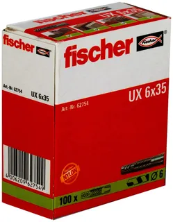 Fischer Universaldübel UX 6 x 35 PAKET mit 100 Stück Inhalt