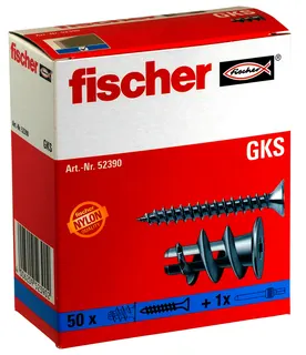 1 PAKET Fischer Gipskartondübel GKS m.Spanplattenschrauben Inhalt = 50 Stück – Bild 2