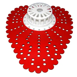 KÖRO Urinal-Schmutzfänger, Typ M Rot-Weiß TPE-Kst.