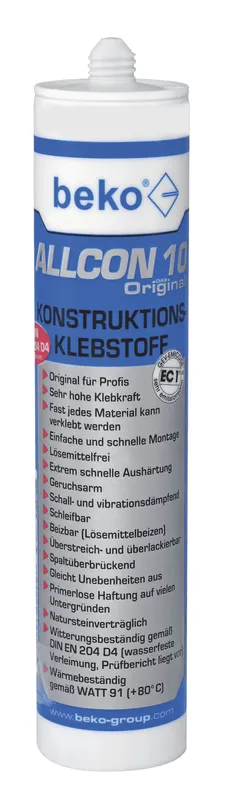 Beko Konstruktionsklebstoff Allcon 10 Inhalt 310ml, Nr. 260100310