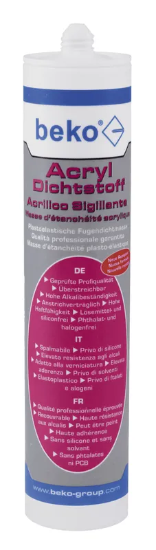 Beko Acryl-Dichtstoff weiß Inhalt 310ml, Nr. 230300