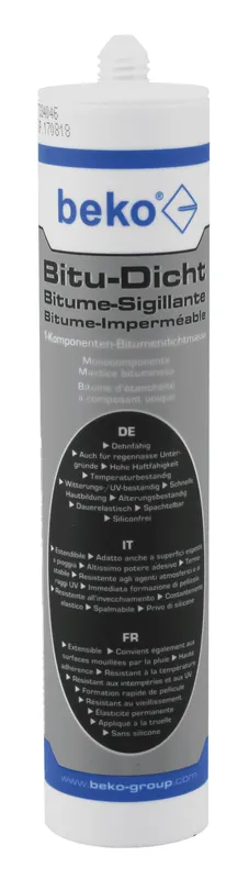Beko Bitu-Dicht Bitumendichtmasse schwarz, Inhalt 310ml, Nr. 236310