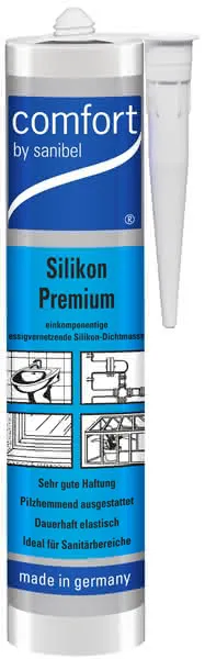 comfort-Premium-Silikon-Dichtungsmasse 300ml silbergrau