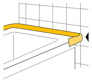Haas Badewannen-Anschlagprofil Nr.4391 Rolle a' 3.30, 50 mm breit, 4 mm stark – Bild 2