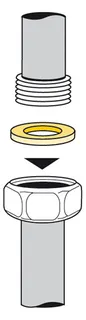 Haas Gummi-Dichtung für Überwurfmuttern 1/2" 10x8mm Nr.8148 schwarz – Bild 2