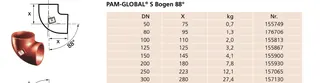SML-Bogen DN 70, 88 Grad