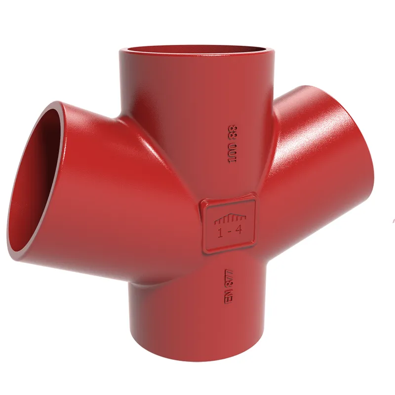 SML-Doppelabzweige DN 125 x 100 x 100, 70 Grad