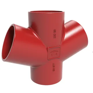 SML-Doppelabzweige DN 100 x 100 x 100, 70 Grad