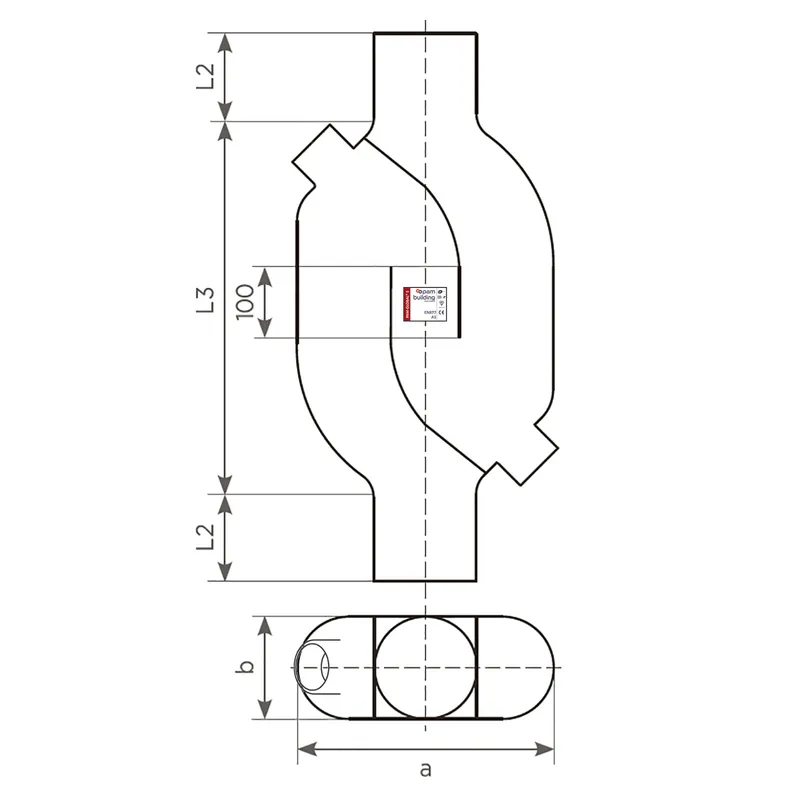 SML-Regenrohr-Geruchverschluss DN 125