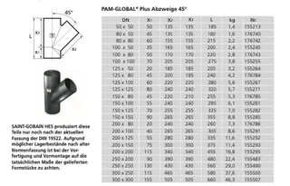 KML-Abzweige Abgang DN 125 x 100, 70 Grad – Bild 2