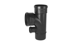 comfort-Dusch-Doppelabzweig schallgedämmt DN100x100x50 87,5 Grad