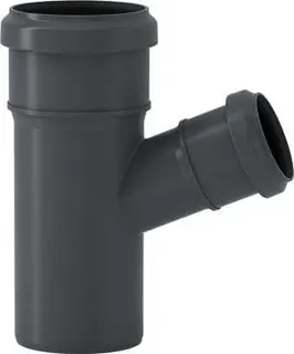 HT-Abzweig DN 50x40mm, 67 Grad m.vormontierten Dichtringen