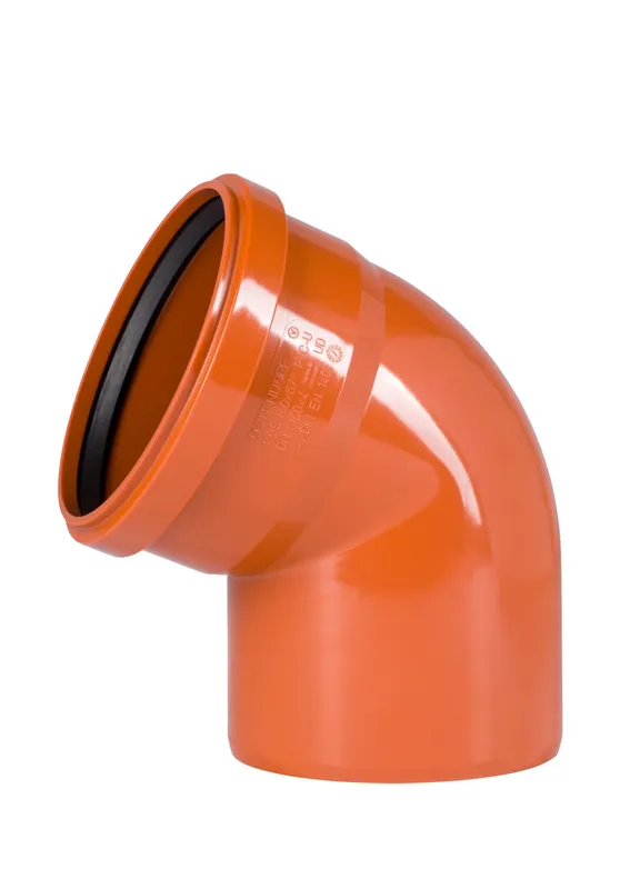 KG-Bogen DN 150, 67 Grad mit vormontiertem Dichtring