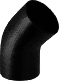 Geberit PE-Bogen 45' mit großem Radius geschweißt 370.045.16.1 200mm
