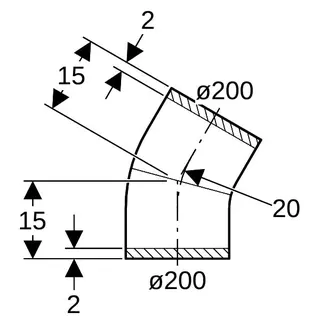 Geberit PE-Bogen 30' mit großem Radius geschweißt 370.030.16.1 200mm – Bild 4