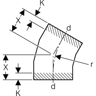 Geberit PE-Bogen 30' mit großem Radius geschweißt 371.030.16.1 250mm – Bild 4
