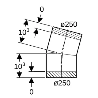 Geberit PE-Bogen 15' mit großem Radius geschweißt 371.015.16.1 250mm – Bild 4