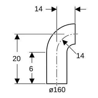 Geberit Bogen 90 Grad 369.055 160 mm – Bild 4