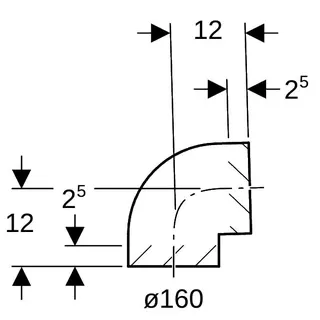 Geberit Bogen 88,5 Grad 369.088 160mm – Bild 4