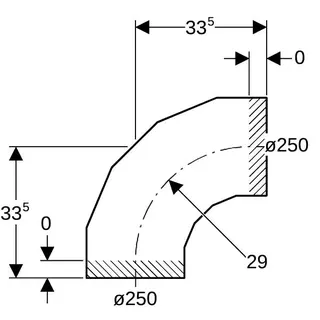 Geberit PE-Bogen 90' mit großem Radius geschweißt 371.055.16.1 250mm – Bild 4