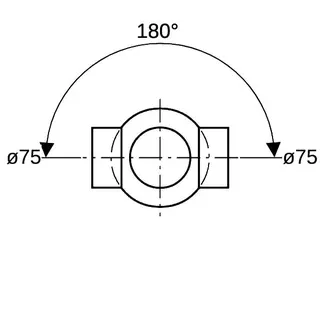Geberit Doppelabzweig 88,5Grad 365.275 75/75mm – Bild 5