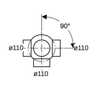 Geberit Mehrfachabzweig (3) 367.605 110/110mm – Bild 5