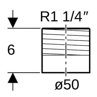 Geberit PE-Gewindestück 50mm x 11/4" AG 361.726.16.1 – Bild 4
