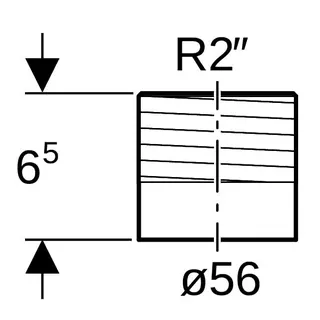 Geberit PE-Gewindestück 56mm x 2" AG 363.728.16.1 – Bild 4