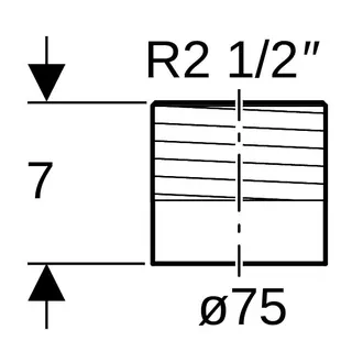 Geberit PE-Gewindestück 75mm x 21/2" AG 365.729.16.1 – Bild 4