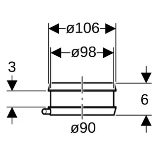Geberit Pluvia Elektroschweißband für Fixpunkt, 90 mm, 366.776.16.1 – Bild 4