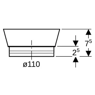 Geberit PE-Schutzstopfen f.Wand-WC-Muffe 110mm 367.819.92.1 – Bild 4